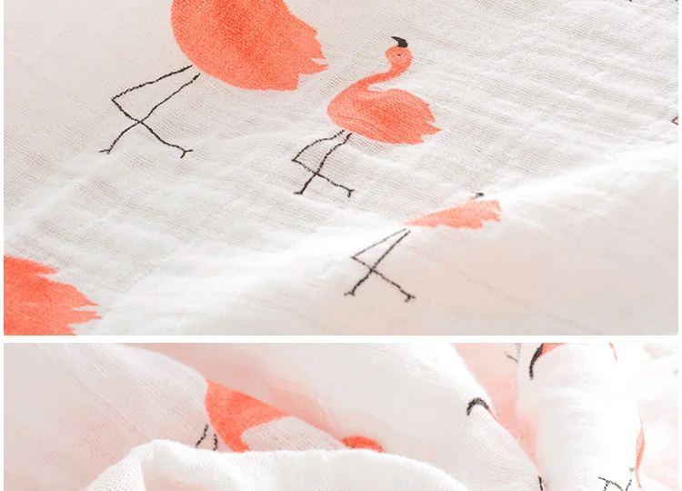 2pcs/set Newborn Baby Blanket Cotton Blanket Cartoon Pattern Multi-use Infant Stroller Cover Towel Baby Muslin Swaddle Wrap