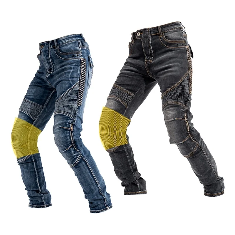 

Motorcycle riding pants jeans wear anti fall motorcycle racing pants straight slim high elastic summer