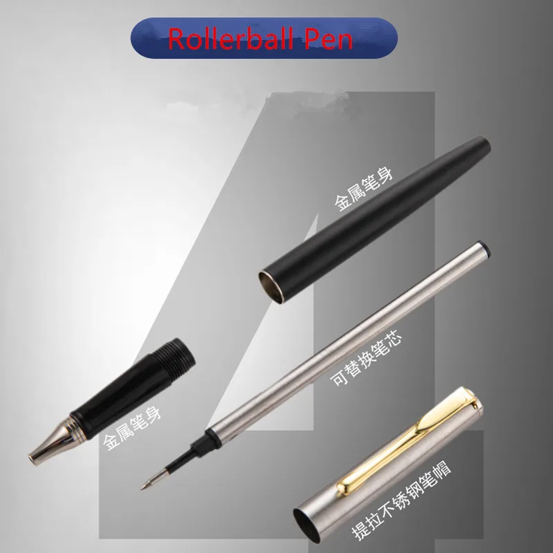 Роскошная перьевая ручка/металлические ручки-роллеры F Nib 0 5 мм подарочные ручки с