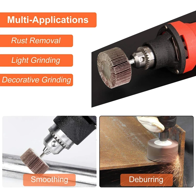 

20 Pack Sanding Flap Wheel,80 Grit Aluminum Oxide Abrasive Wheels for Removing Rust, Deburring, Grinding Polishing