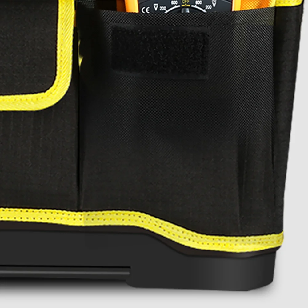 

With Handle Flat Bottom Multipurpose Durable Zipper Canvas Fabric Thicken Large Storage Multi Pockets Wear Resistant Tool Bag