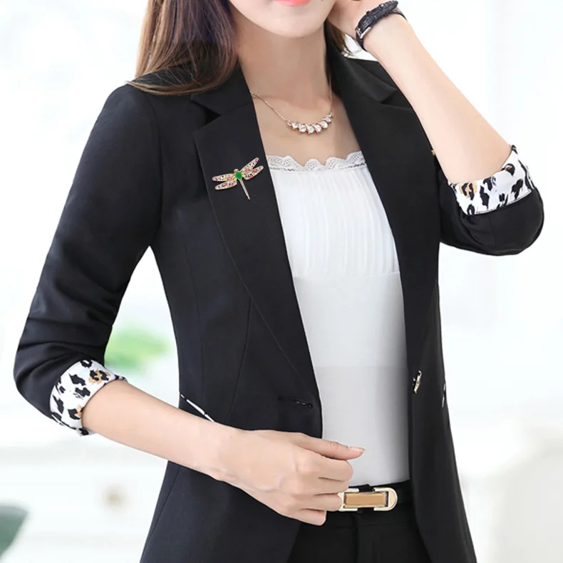 Модная элегантная Цветная брошь в виде стрекозы европейском и американском