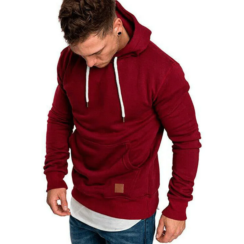 

Winter Warm Mens Sweatshirt Long Sleeve Casual Hoodied Pullovers Top Male Tracksuits Sweatshirts Hoodies Men Slim Fit Outwears