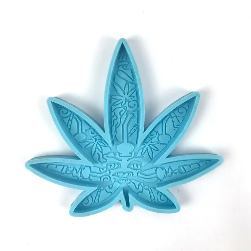 

DIY Weed Leaves Shape Coaster Round Silicone Resin Mold Coaster Epoxy Resin Silicone Casting Molds DIY Resin Craft Tools