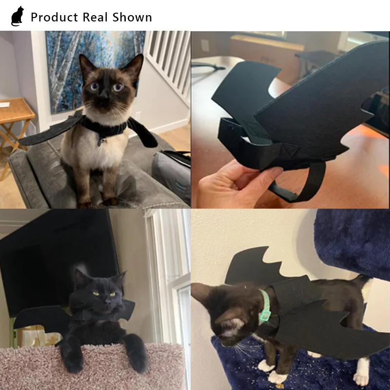 Черные крылья летучая мышь для домашних животных кошек собак костюмы на Хэллоуин