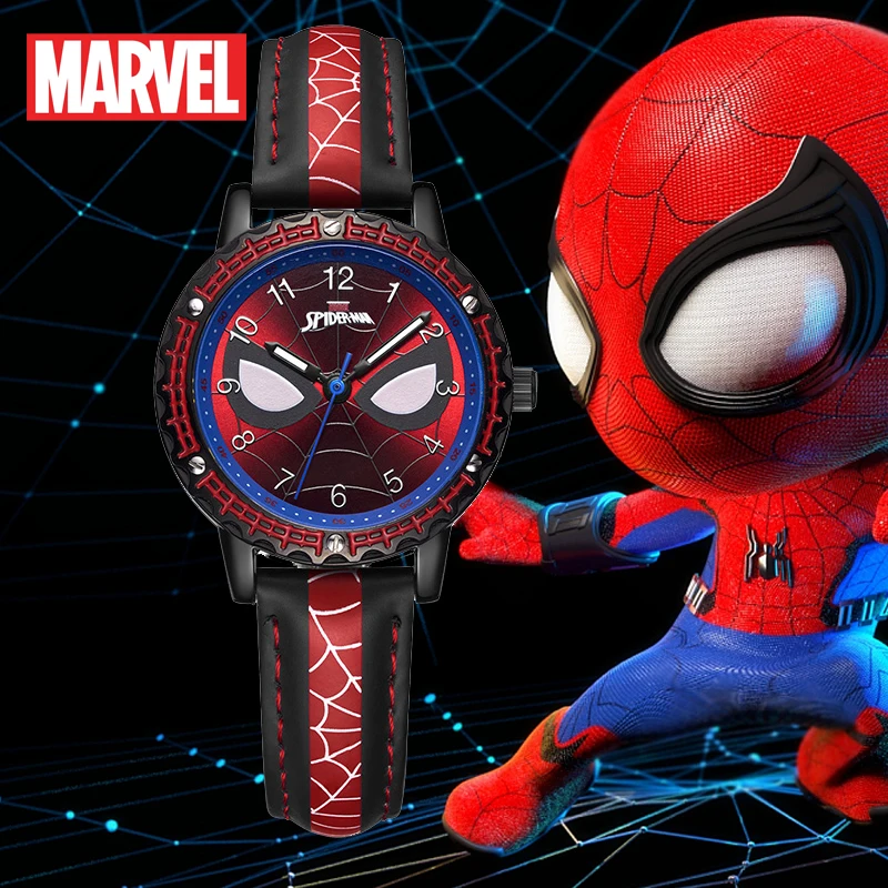 Большая распродажа, мужские часы с человеком-пауком, детские наручные часы с супермарвел, светящиеся водонепроницаемые хорошие часы, детск...