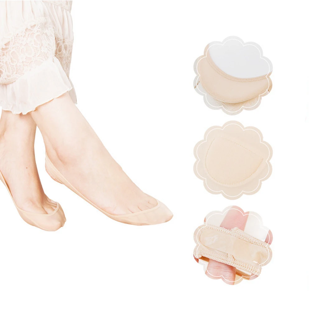 

1 Pairs Invisible Boat Socks Women Summer Non-slip Front Palm Pad Socks For High Heels Shoes Ice Silk Thin Socks 2021 New