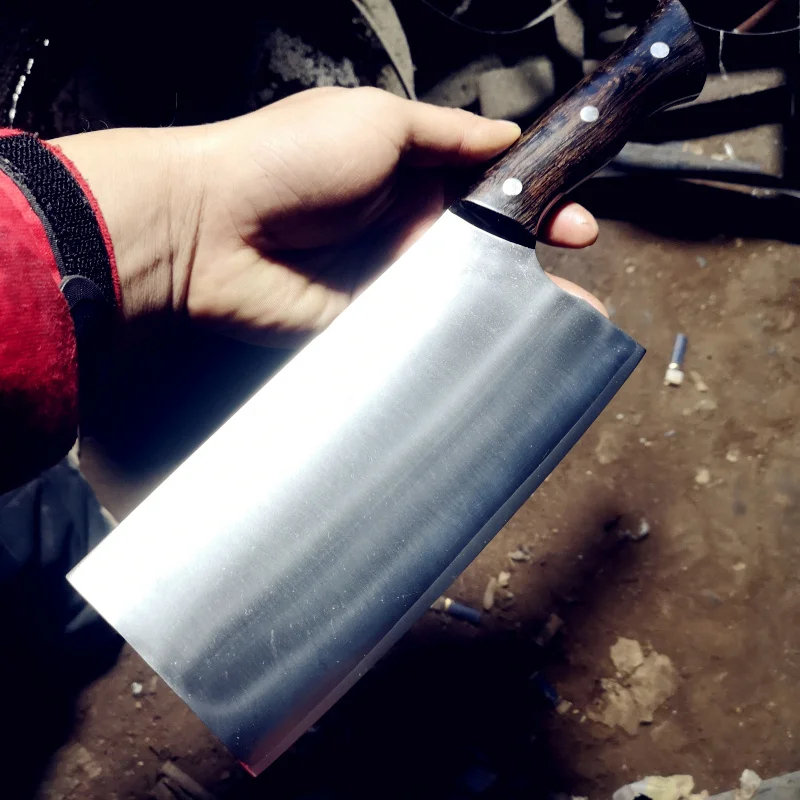 Yeelong Ручная ковка M390 стальной кухонный нож шеф-повара Мясник нож овощерезка с(черная ручка