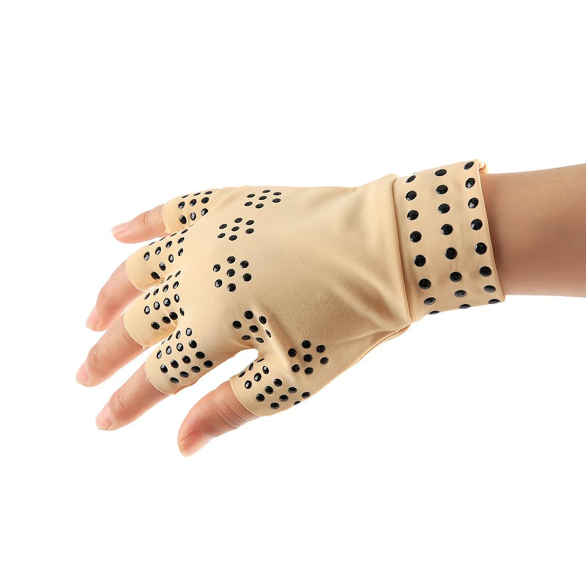 

1 Pair Magnetic Therapy Fingerless Gloves Arthritis Pain Relief Heal Joints Braces Supports Foot Care Tool Latex Hand Gloves