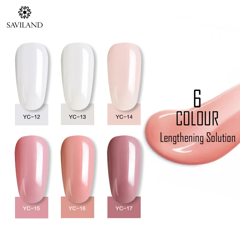 SAVILAND Builder акриловый гель прозрачный розовый стойкий Гель лак для ногтей