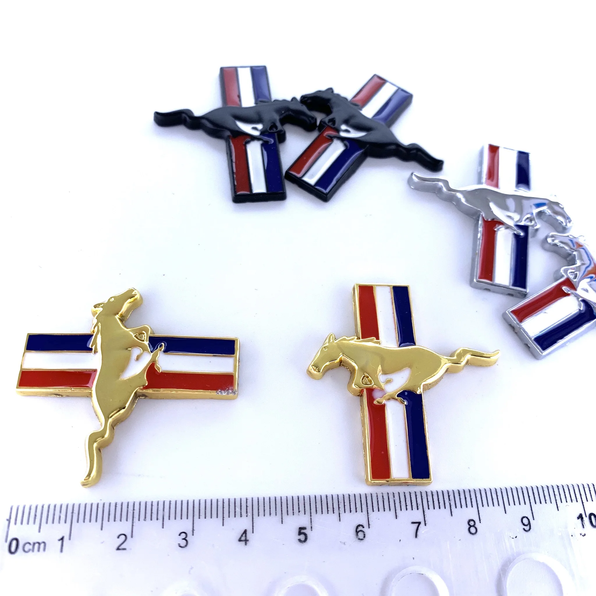 

10pairs wholesale 3D car-styling sticker Mustang Running Horse Fender Side badge decal rear Trunk emblem Decoration sticker