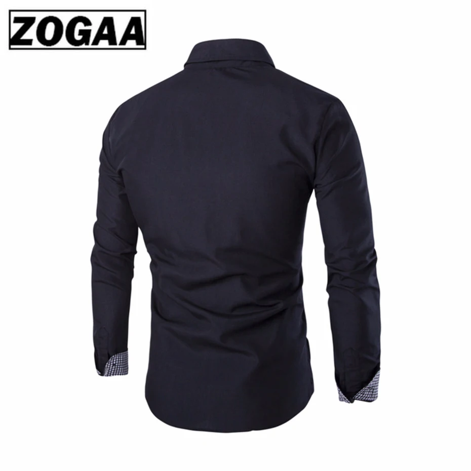 

Zogaa 2019 New Classical Shirts Male Shirts Men Spring Autumn Long Sleeve Turn-down Collar Formal Business Men Social Shirts
