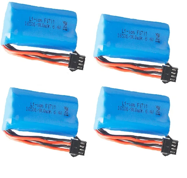 

6.4V 800mAh Lipo Battery for 18628 18629 18428 18429 remote high-speed Car Toy SM4P Connector Spare Parts 6.4 V