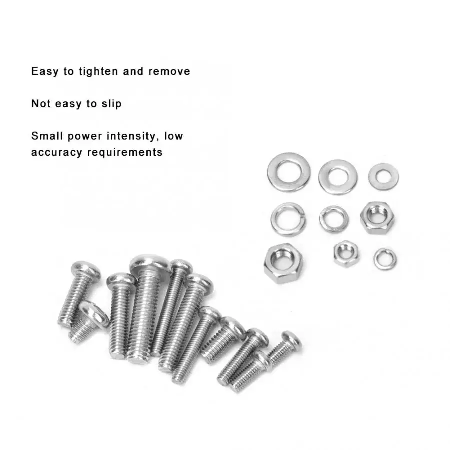 

1105Pcs/pack Screw Kit M3 M5 Standard Pan Head Screw Washer Nut Assortment it