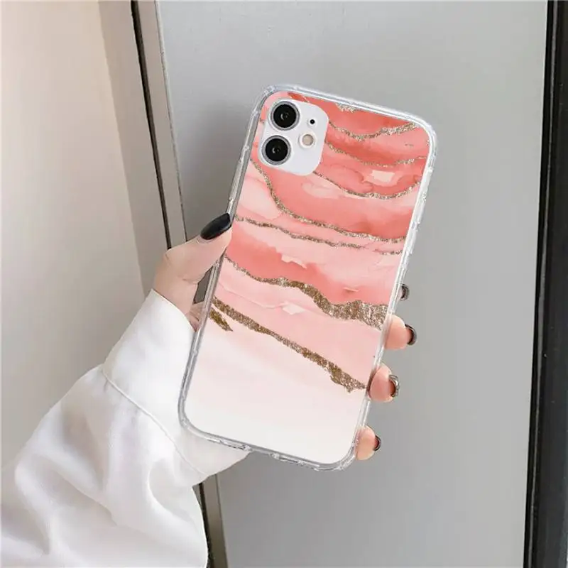 

Painted Protective Phone Case Transparent for iPhone 11 12 mini pro XS MAX 8 7 6 6S Plus X 5S SE 2020 XR