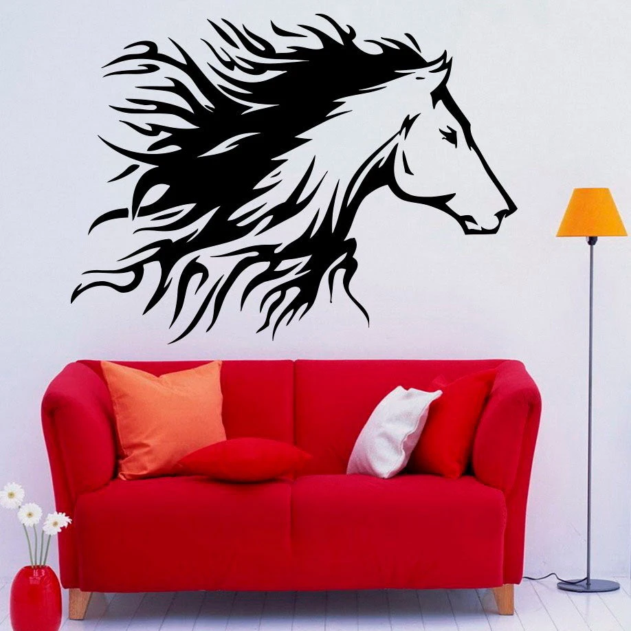 

Beautiful Horse Wall Decal A running horse Animal Wall Stickers Vinyl Room Interior Design for Nursery Kids Room Decor X321