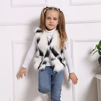 2019 lepoard faux fur vest for kids baby fur vest girls vest