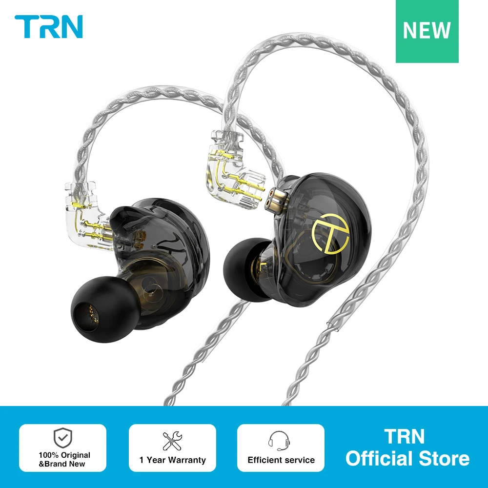 

TRN ST2 Earphones 1BA+1DD Hybrid technology HIFI Bass Earbuds In Ear Monitor Headphones Sport Noise Cancelling Headset MT3 ST5