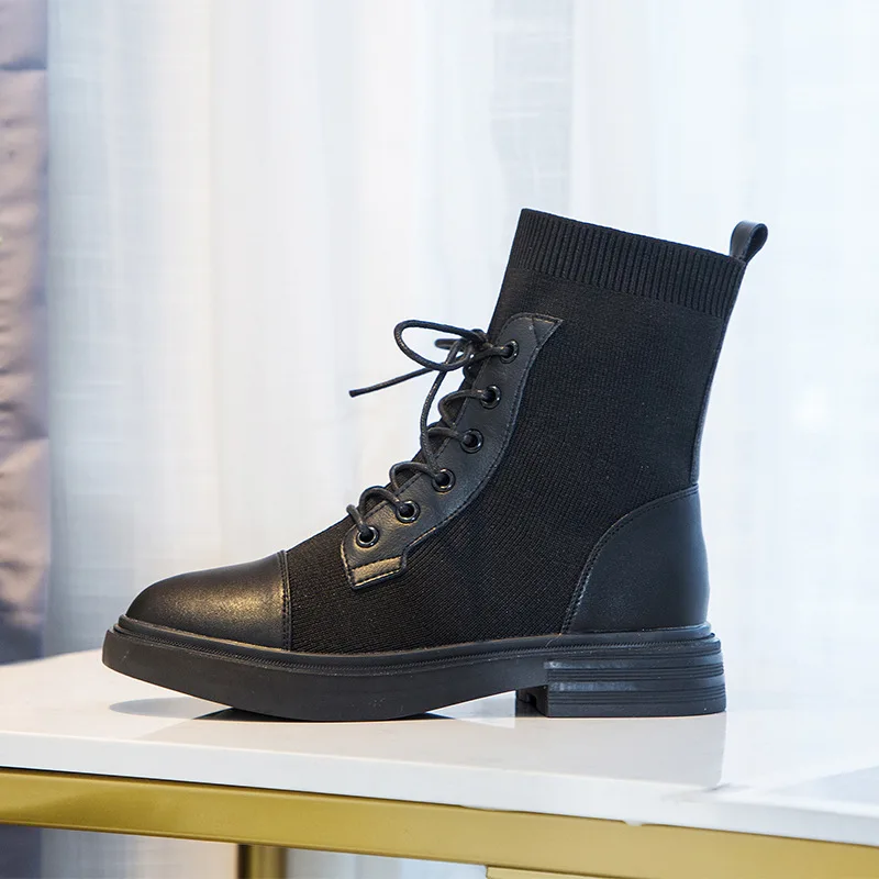 Теплые зимние женские ботинки Новинка 2019 года Ботинки martin бархатная Обувь На