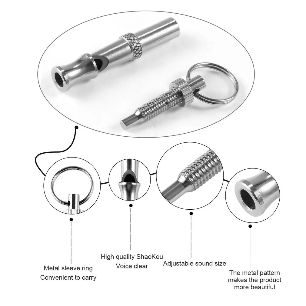 1 шт. ключ свисток на цепочке звук Pet Новый 55 мм дрессировка собаки Регулируемый