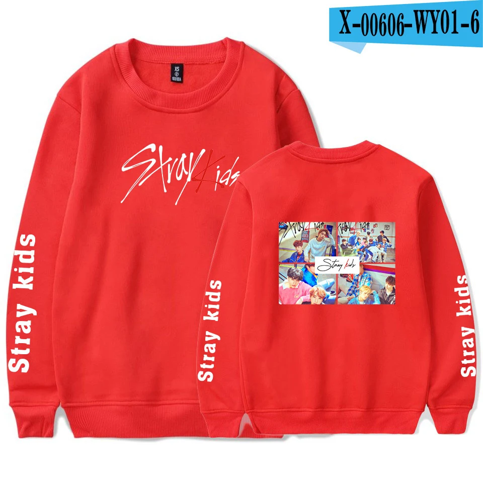 SHEIN сбивается на мягкой подкладке Толстовка для детей с О-образным вырезом популярные Повседневное пуловеры KPOP круглый вырез горловины Новинка уличная одежда унисекс в стиле Харадзюку Толстовка - Цвет: Red