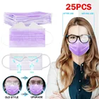 Модные одноразовые маски для женщин и мужчин, противотуманные дышащие дизайнерские маски для взрослых, маска для лица, бандаж с петлями для ушей, 25 шт.
