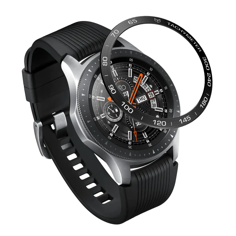 Новый стиль кольцо ободок для часов Samsung gear s3 Galaxy Watch 46 мм металлическое клейкая