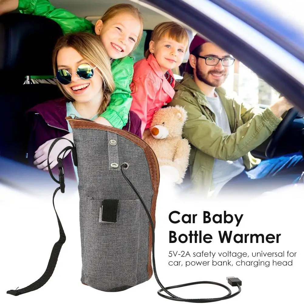 

High Quality USB Heated Baby Feeding Milk Bottle Warmer Bag Thermostat Portable Travel Cup Car Milk Bottle Warm Up Bag