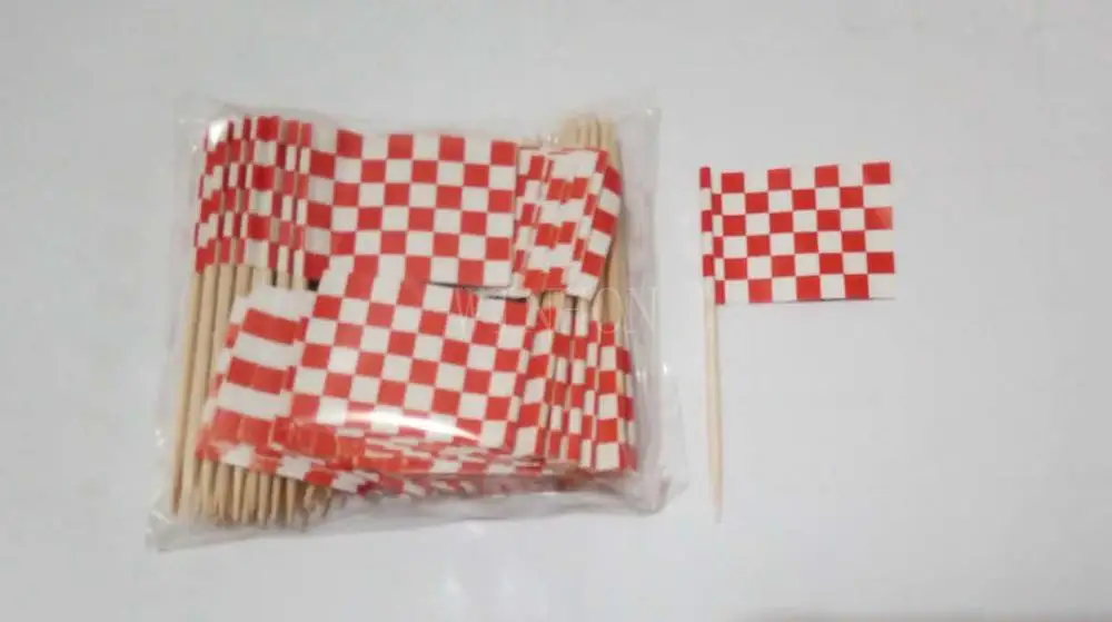 

Мини красно-белая клетчатая зубочистка флаг пищевые палочки ужин торт зубочистки капкейк топперы искусственные палочки