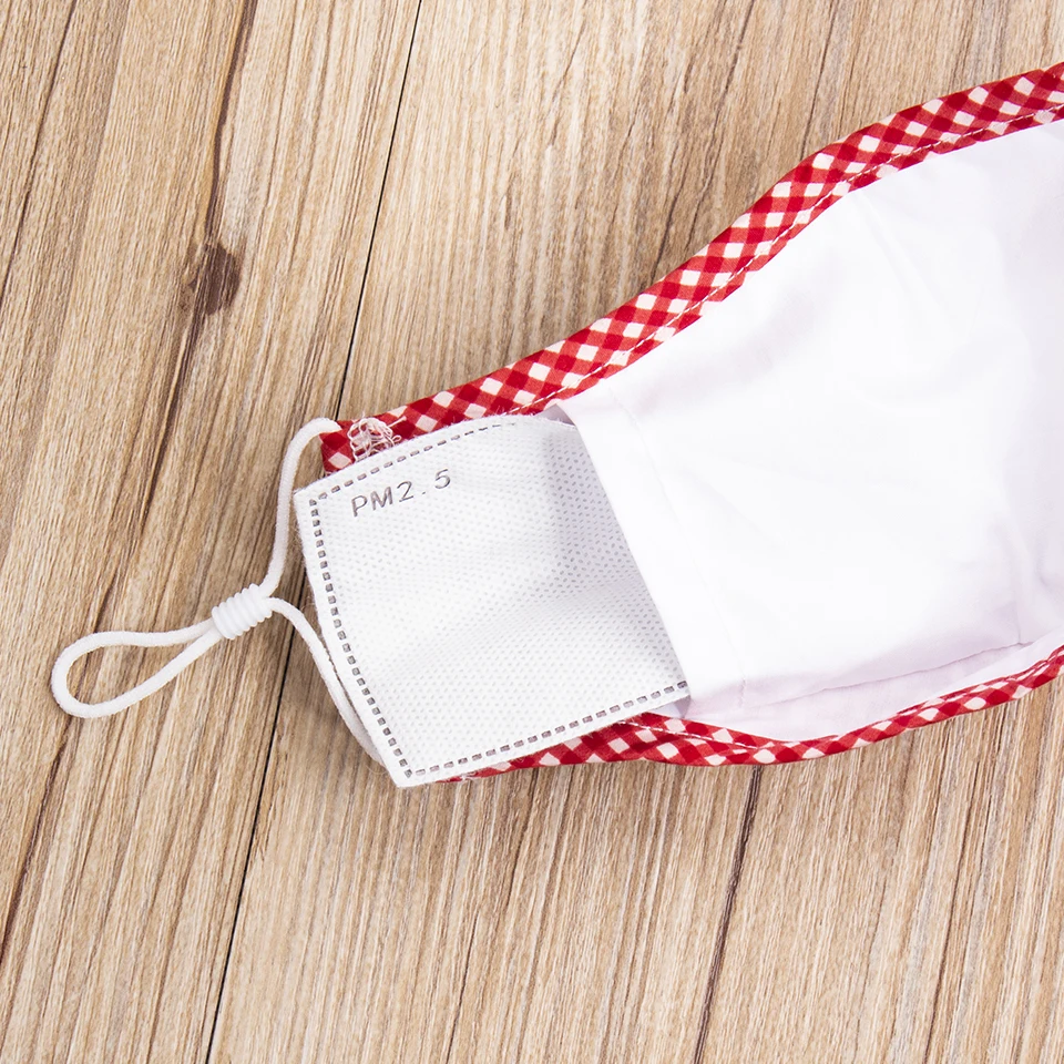 Детская маска с фильтрами пылезащитная моющаяся хлопковая из активированного