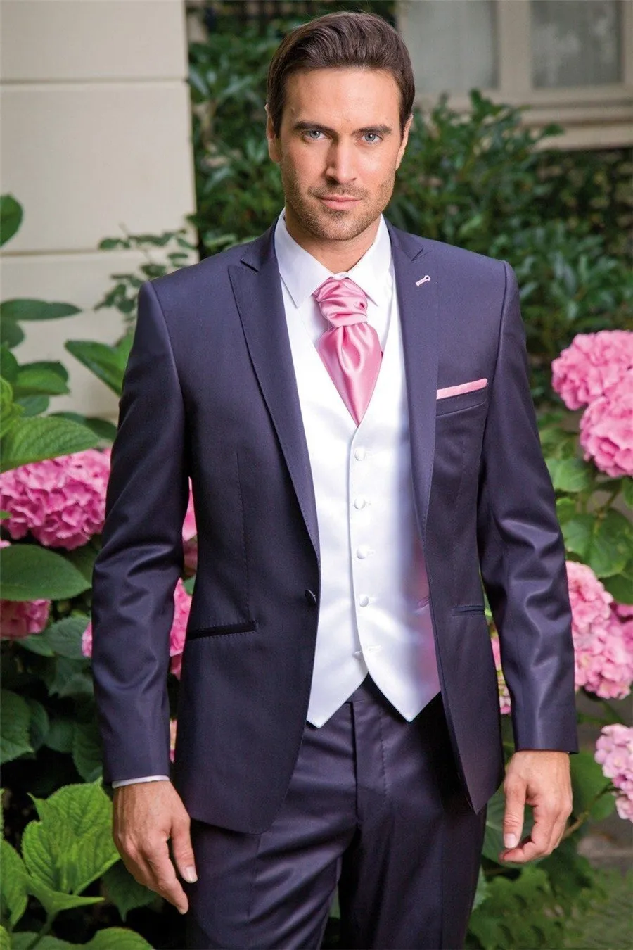 Шикарное вечернее комплект из 3 предметов жениха женихов Для мужчин свадебные