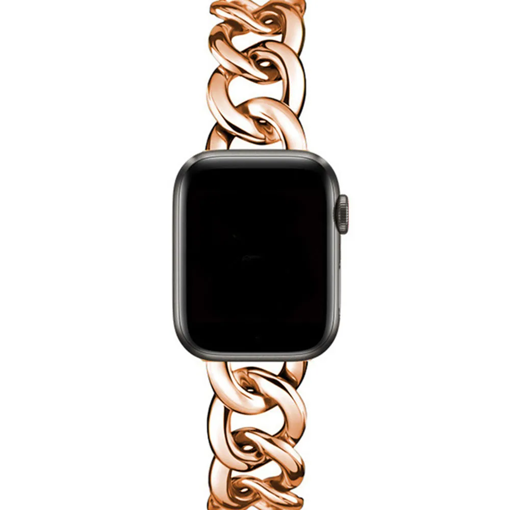 Ремешок джинсовый для Apple Watch Band 6 5 4 3 2 SE металлический браслет из нержавеющей