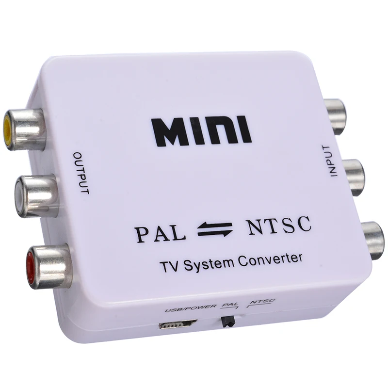 Двухсторонний ТВ конвертер Mini PAL NTSC переключатель в композитные