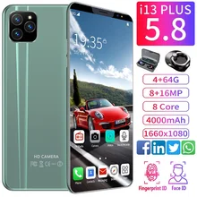 I13 Plus Original Global Version Mobile Phone 5.8 Inch Android 10.0 смартфоны 5G Smartphone Fingerprint Unlock Face Recognition (1)