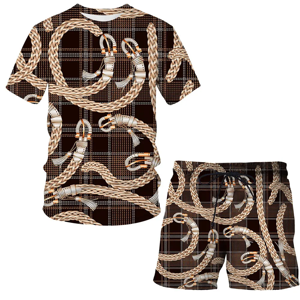 Мужской/женский комплект из футболки с коротким рукавом и шортов | Мужская одежда