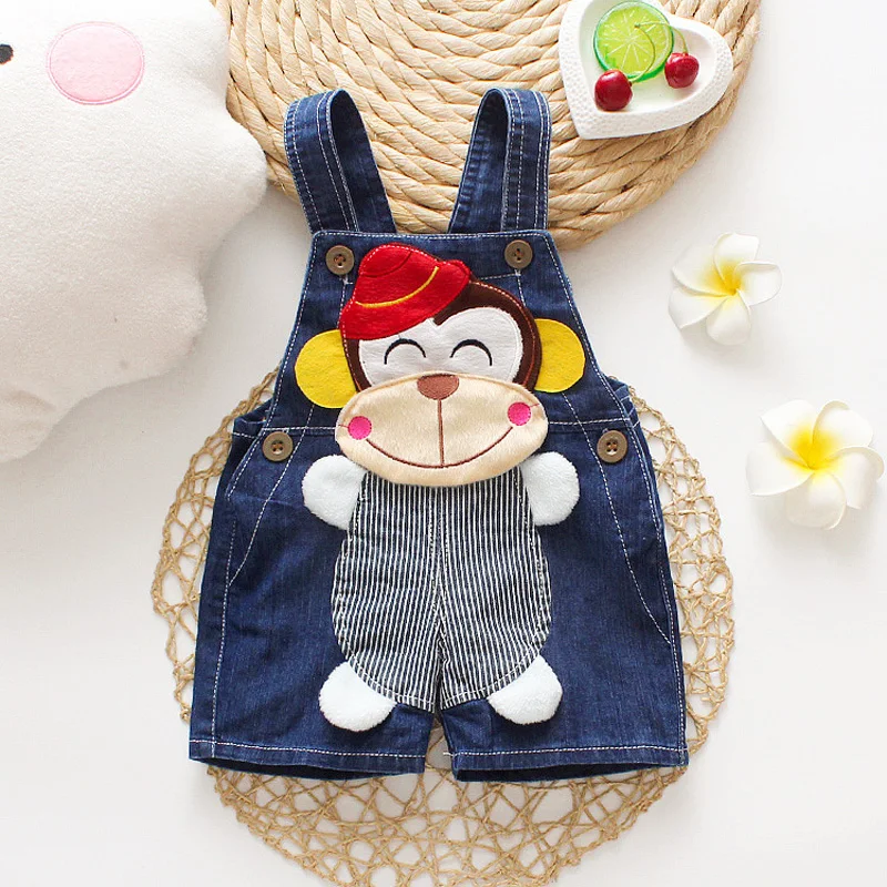 IENENS летний детский для маленьких мальчиков одежда брюки джинсы Dungarees комплект