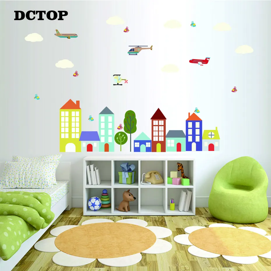 Красочные домашние настенные наклейки с птицами художественная наклейка в