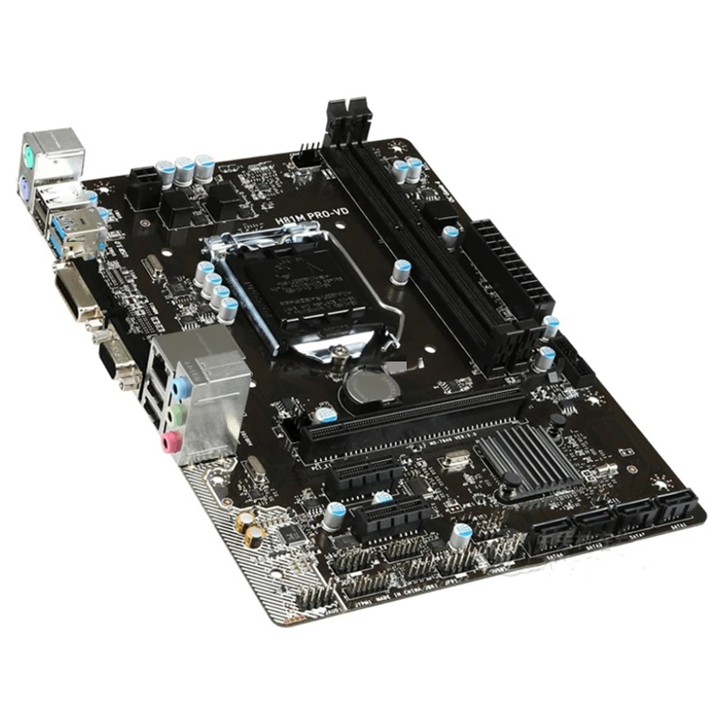Материнская плата для ПК MSI H81M б/у материнская LGA 1150 DDR3 16 Гб поддержка Core i54670T 4590k ЦП