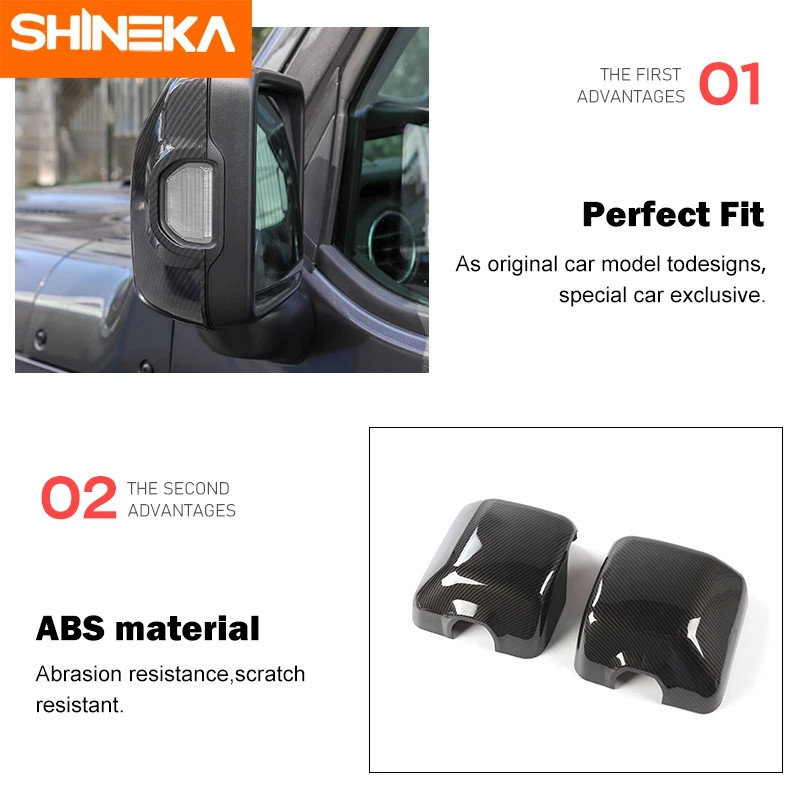 SHINEKA украшение для зеркала заднего вида аксессуары Jeep Gladiator JT Wrangler JL 2018