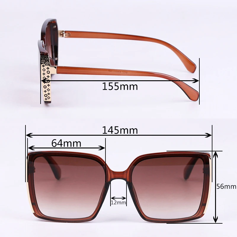 

Unisex Driver Imitation Star Square Sunglasses Women Brown Vintage Sunglass Luxury Brand Lady Glasses Designer Fashion Eyewear
