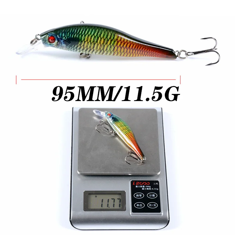 Плавающие воблеры в форме гольяна 1 шт. приманка для рыбной ловли 9 5 см 11 г