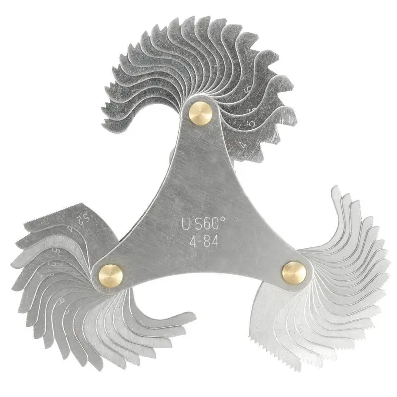 Горячая 51xBlades метрические 60 градусов нить термомерт для шаг винта и резьбой UNC 4-84