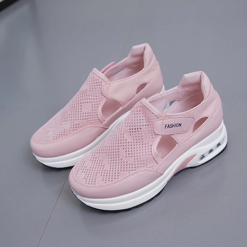 

2021 summer women's casual shoes sports shoes women's shoes breathable mesh platform women's vulcanized shoes large size43