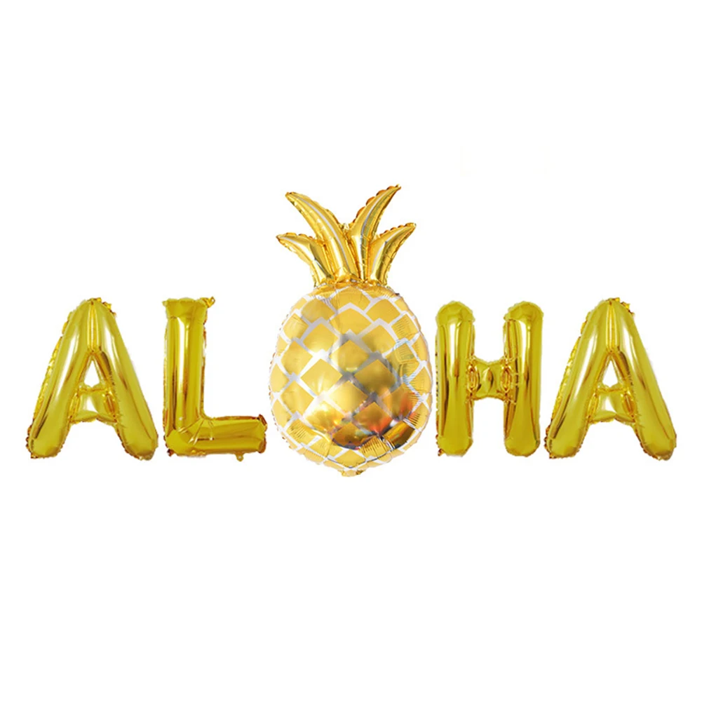 5 шт. летние праздничные воздушные шары ALOHA Гавайские украшения ананас Aloha буквы