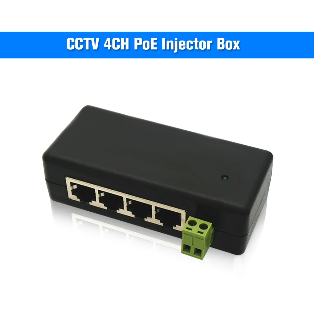 CCTV 4CH PoE инжектор коробка DC 12V 48V Питание за животными для охоты POE IP Камера Wi Fi AP VoIP