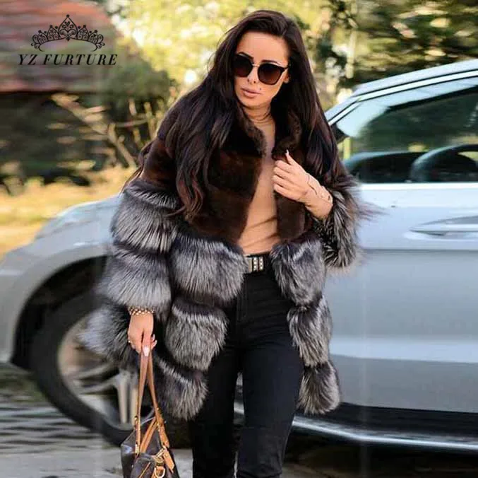 2020 New Mink Fur Coats & Jackets For Women Fashion Customize Nature Warm Furry Plus size Outer Garment Tops Winter | Женская одежда