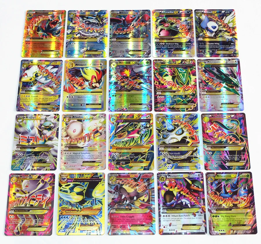 

Original Takara Tomy Pokemon Cards Pokecard Shining Cards 100/200pcs GX No Repeat Game Collection Cards toys