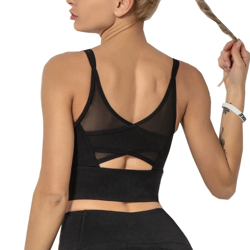 

HaleyChan Padded Sports Bras for Women's Racerback Longline Workout Running Yoga Tops Womens Sports Bra Seamless Bra Crop Top