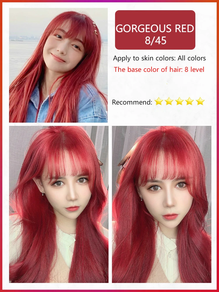 

New Arrival 21 Fashion Colors Hair Dye Cream Natural Plant Extract Hair Beauty Color Cream 100mL Permanent Colorant
