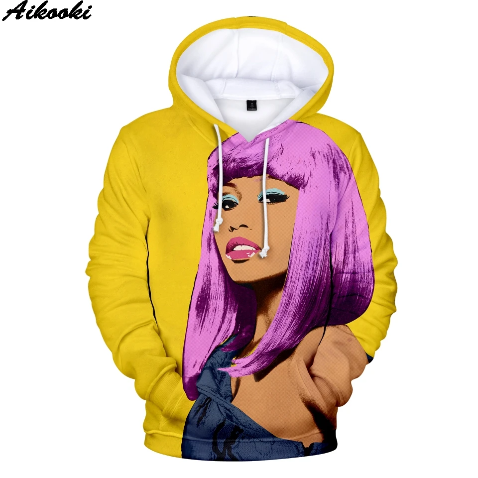 3D толстовки Nicki Minaj мужские/женские Толстовки модная одежда толстовка большого